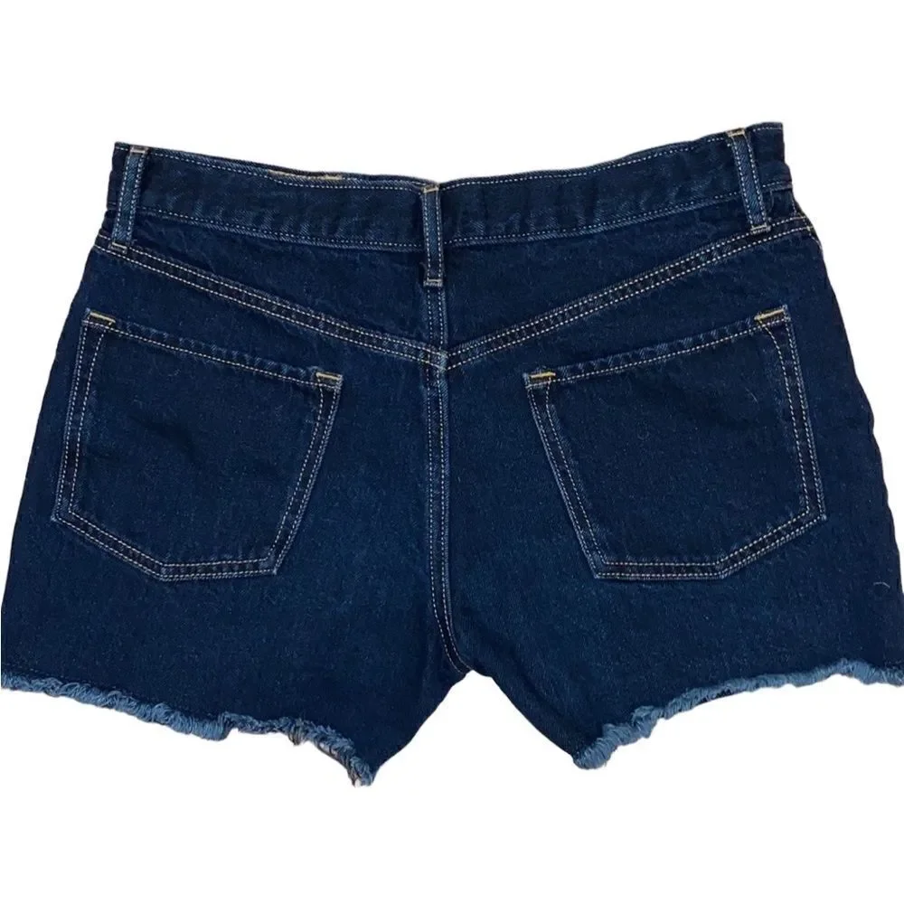 Old Navy Mid-Rise Frayed-Hem Jean Shorts